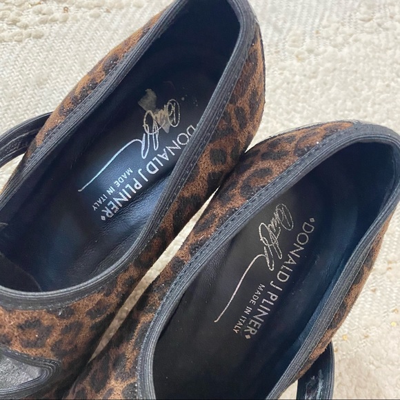 DONALD PLINER Zsa heels cheetah brown leather croc - Picture 8 of 8